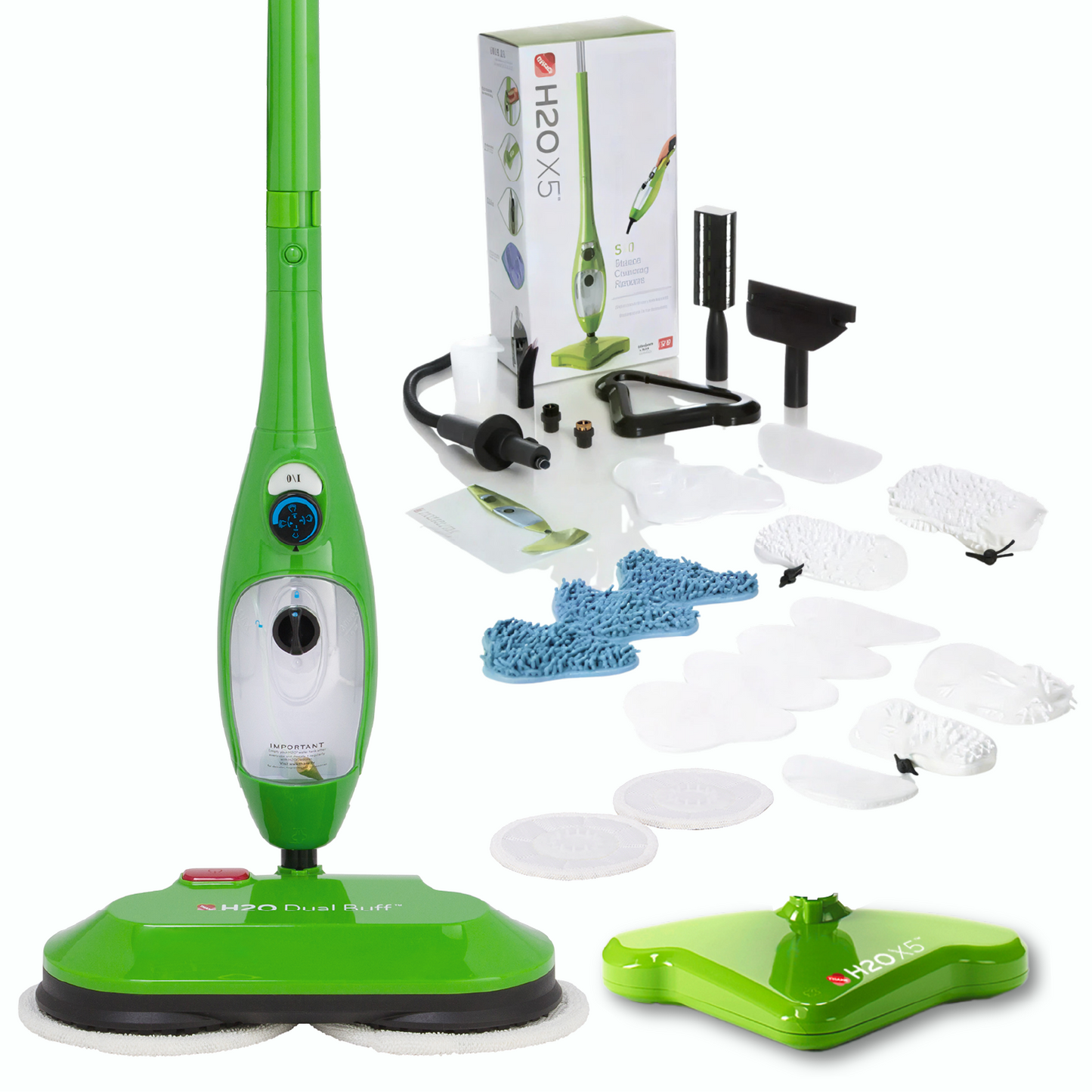 H2O X5® Dual Buff 8-in-1 Steam Cleaner