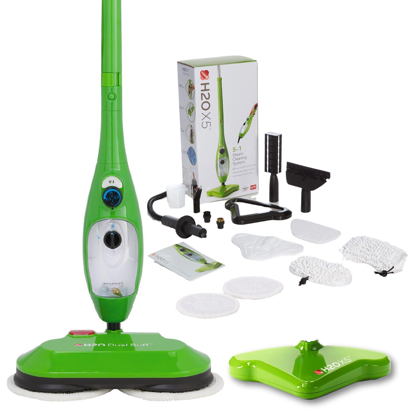 H2O X5® Dual Buff 8-in-1 Steam Cleaner